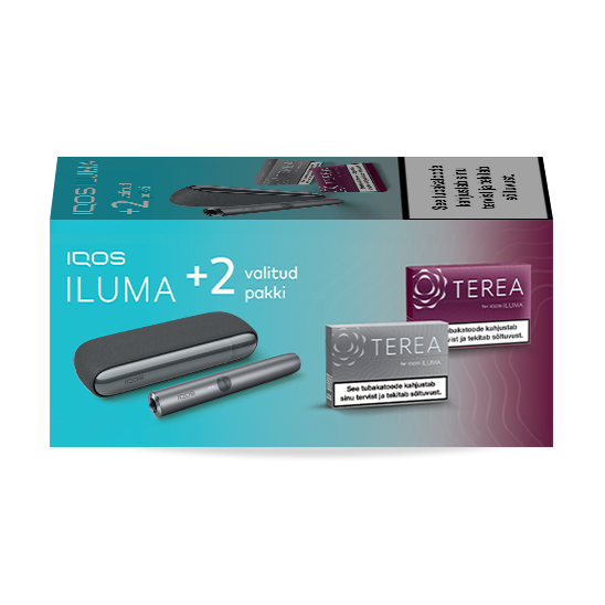 IQOS ILUMA Pebble Grey ja 2 TEREA pakki