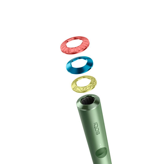 Набор из 3 колец IQOS ILUMA Premium цвета Emanate с держателем устройства IQOS ILUMA