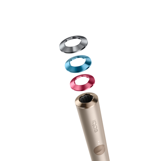 IQOS ILUMA 3-rõngaste komplekt värvitoonis Grounded koos IQOS ILUMA hoidikuga