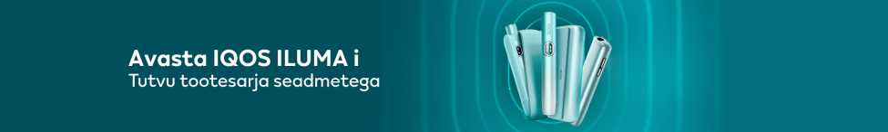 ILUMA i seadmete seeria udusel oranzil taustal. Tekst: Uus IQOS ILUMA i. Tutvu uue tooteseeriaga.